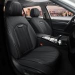 Universal Black Leather Front Seat Covers - 2 Pack