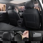 Universal Black Leather Front Seat Covers - 2 Pack