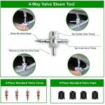 Tire Repair Kit with Valve Tool & Rubber Plugs