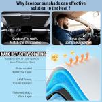 EcoNour Sunshade Protector for Dashboard Defense