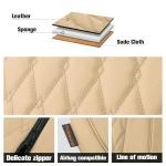 Luxury Faux Leather Car Seat Covers - Beige Set