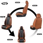 FLORICH Black and Brown Car Seat Covers Set