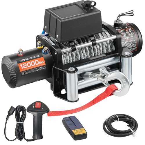 VEVOR 12V Electric Winch - 4536/5443/6123.5KG