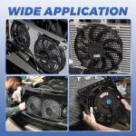 12" Black Universal Slim Electric Radiator Fan