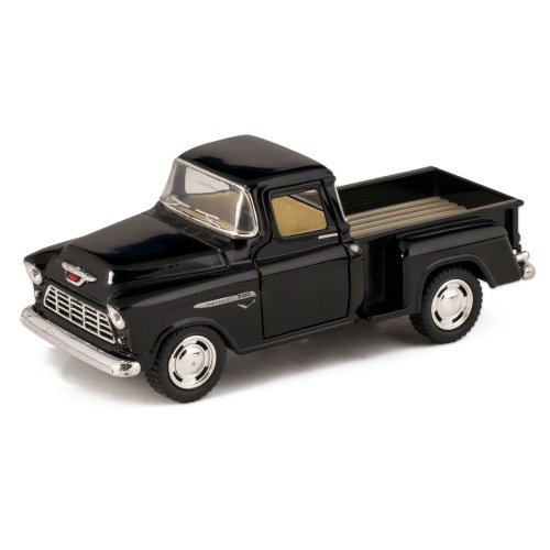 1955 Black Chevy Stepside Die Cast Toy Truck