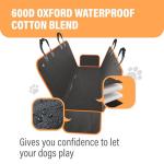 Active Pets Orange Dog Car Seat Cover - Waterproof Hammock