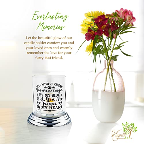 Dog Memorial Candle Holder - Sympathy Gift for Loss