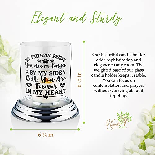 Dog Memorial Candle Holder - Sympathy Gift for Loss