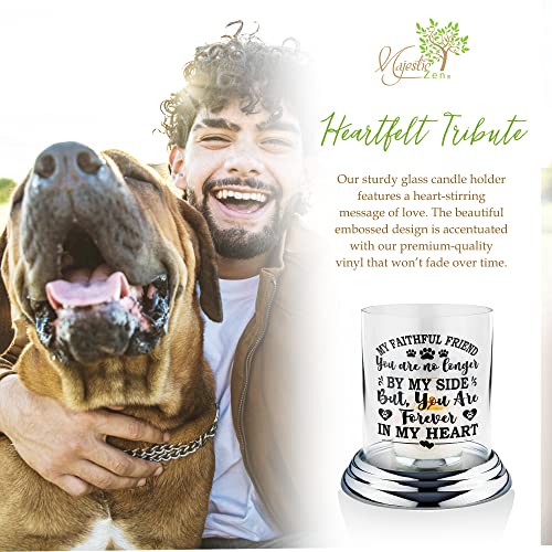 Dog Memorial Candle Holder - Sympathy Gift for Loss