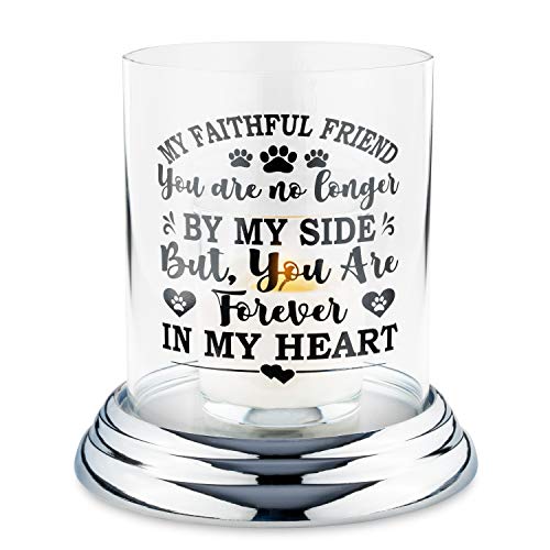 Dog Memorial Candle Holder - Sympathy Gift for Loss
