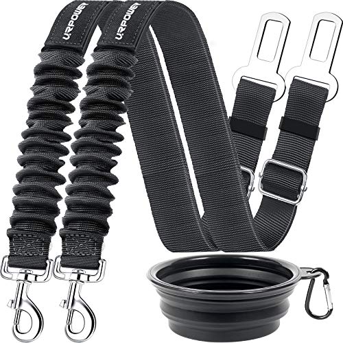 URPOWER Dog Seat Belt 2 Pack Dog Car Seatbelts Adjustable Pet Seat Belt for Vehicle Nylon Pet Safety Seat Belts Heavy Duty & Elastic & Durable Car Seat Belt for Dogs, Cats and Pets from URPOWER
