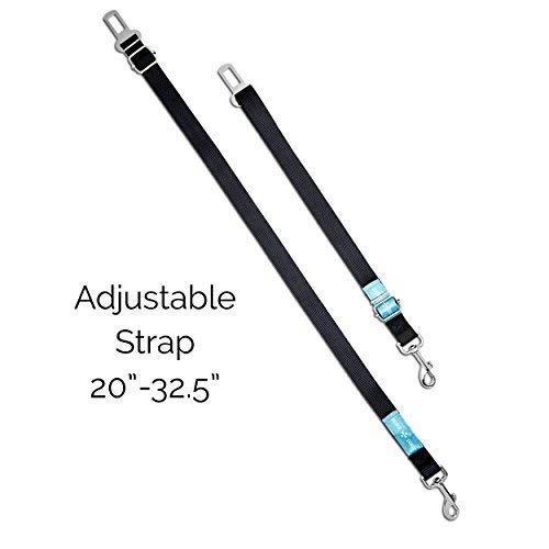 Dog Seat Belt Pet Dog Cat Car Seatbelt Safety Tether - 2 Pack - Adjustable Harness Belts Pet Leash - Heavy Duty Nylon Seatbelts - Universal Fit Cars Truck SUV by Duke & Dixie
