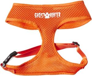 Orange Soft Mesh Dog Harness - Ghost Hunter Design