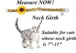 Yellow Cat Collar with Removable Sunflower Charm