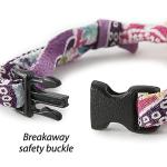 Purple Necoichi Chirimen Fireworks Cat Collar