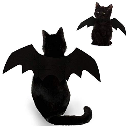 Feeke Cat Halloween Costume - Black Cat Bat Wings Cosplay - Pet Costumes Apparel for Cat Small Dogs Puppy for Cat Dress Up Accessories from Foogles