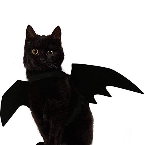Feeke Cat Halloween Costume - Black Cat Bat Wings Cosplay - Pet Costumes Apparel for Cat Small Dogs Puppy for Cat Dress Up Accessories from Foogles