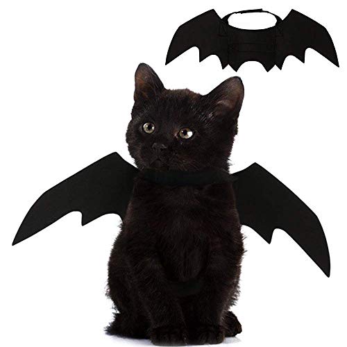 Feeke Cat Halloween Costume - Black Cat Bat Wings Cosplay - Pet Costumes Apparel for Cat Small Dogs Puppy for Cat Dress Up Accessories from Foogles
