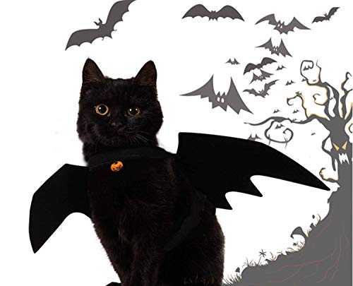 Feeke Cat Halloween Costume - Black Cat Bat Wings Cosplay - Pet Costumes Apparel for Cat Small Dogs Puppy for Cat Dress Up Accessories from Foogles
