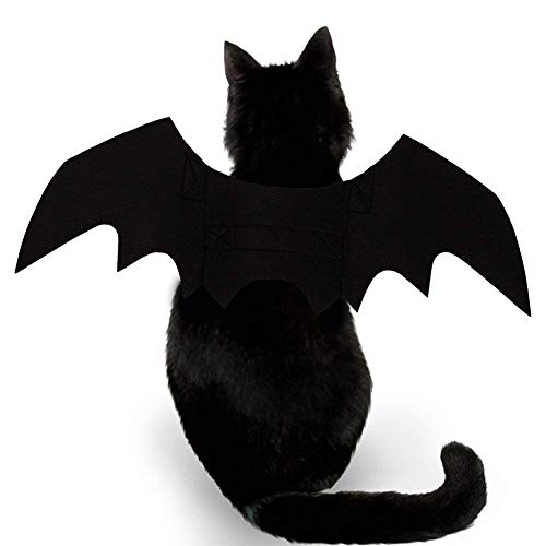 Feeke Cat Halloween Costume - Black Cat Bat Wings Cosplay - Pet Costumes Apparel for Cat Small Dogs Puppy for Cat Dress Up Accessories from Foogles