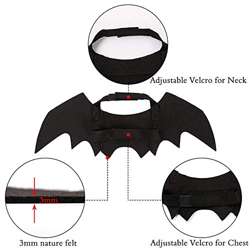 Feeke Cat Halloween Costume - Black Cat Bat Wings Cosplay - Pet Costumes Apparel for Cat Small Dogs Puppy for Cat Dress Up Accessories from Foogles