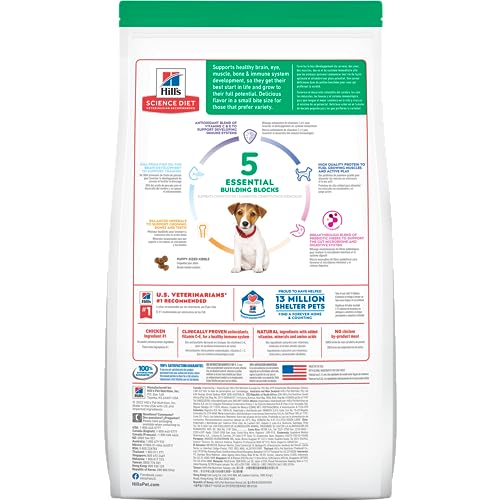 Hill's Science Diet Dry Dog Food, Puppy, Small Bites, Chicken Meal & Barley Recipe, 15.5 lb. Bag by Hill's Science Diet Dog