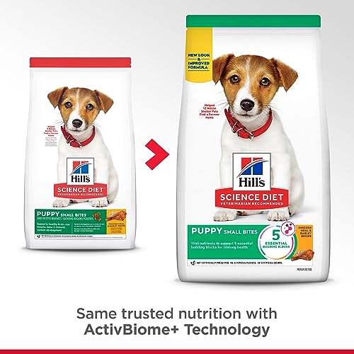 Hill's Science Diet Dry Dog Food, Puppy, Small Bites, Chicken Meal & Barley Recipe, 15.5 lb. Bag by Hill's Science Diet Dog