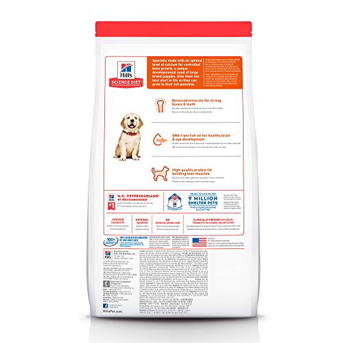 Hill's Science Diet Dry Dog Food, Puppy, Large Breeds, Chicken Meal and Oats Recipe, 30 lb. Bag from Hill's Science Diet Dog