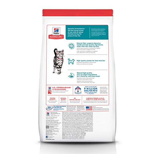 Hill's Science Diet Adult Indoor Cat Food, Chicken Recipe Dry Cat Food, 15.5 Lb Bag by Hill's Pet Nutrition