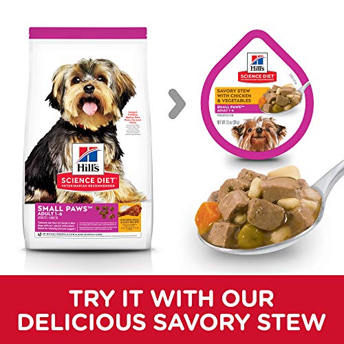 Hill's Science Diet Dry Dog Food, Adult, Small Paws for Small Breed Dogs, Chicken Meal & Rice, 4.5 lb. Bag from Hill's Science Diet Dog