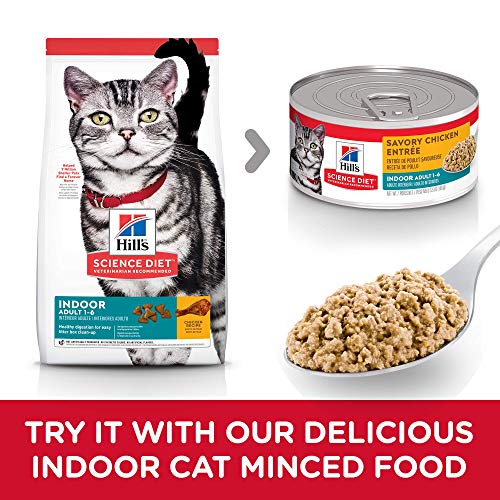 Hill's Science Diet Adult Indoor Cat Food, Chicken Recipe Dry Cat Food, 15.5 Lb Bag by Hill's Pet Nutrition