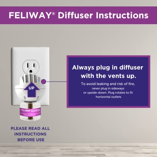 Feliway Classic Calming Diffuser Refill (1 Pack, 48 ml) | Reduce Problem, Scratching, Spraying, and Fighting | Constant Calm & Comfort At Home from Central Garden & Pet