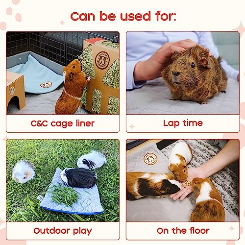 GuineaDad Grey Fleece Bedding - Pack of 3