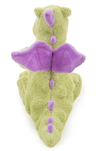 goDog Dragon With Chew Guard Technology Tough Plush Dog Toy, Lime, Large by Sherpa