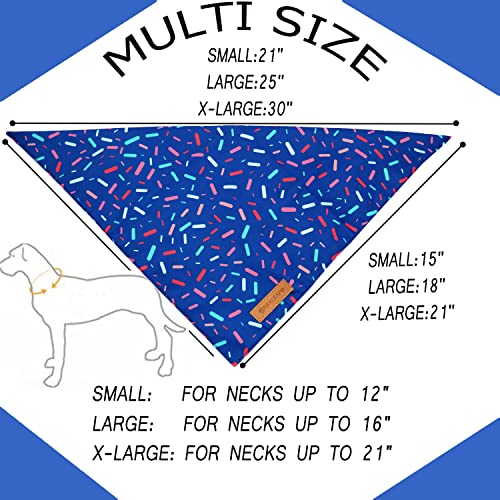 Realeaf Dog Birthday Bandanas - Blue and Pink