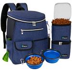 Dog Travel Backpack and Food Carrier Set