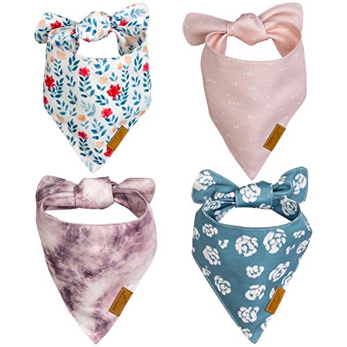Remy+Roo Dog Bandanas - Elise Set | Premium Fabric | Adjustable Fit