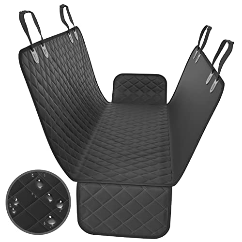 Dog Back Seat Cover Protector Waterproof Scratchproof Nonslip Hammock for Dogs Backseat Protection Against Dirt and Pet Fur Durable Pets Seat Covers for Cars & SUVs (Black) from Active Pets
