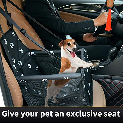 SWIHELP Pet Car Booster Seat Travel Carrier Cage, Oxford Breathable Folding Soft Washable Travel Bags for Dogs Cats or Other Small Pet by SWIHELP