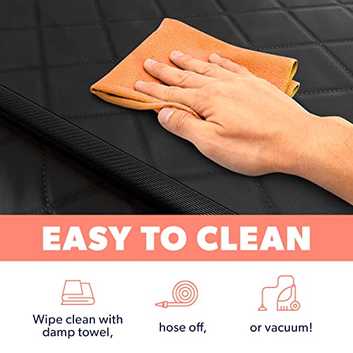 Dog Back Seat Cover Protector Waterproof Scratchproof Nonslip Hammock for Dogs Backseat Protection Against Dirt and Pet Fur Durable Pets Seat Covers for Cars & SUVs (Black) from Active Pets