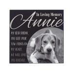Custom Granite Pet Memorial Stone with Photo