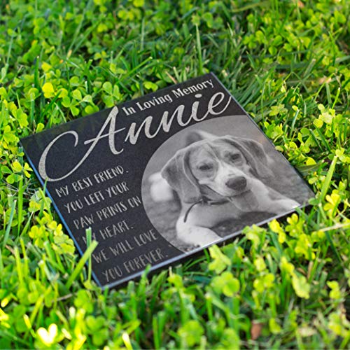 Customized Granite Pet Memorial Stone - Personalized Photo