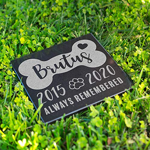 Personalized Pet Memorial Stone - Always Remembered