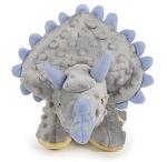 goDog Gray Dino Frills Squeaky Dog Toy