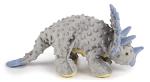 goDog Gray Dino Frills Squeaky Dog Toy