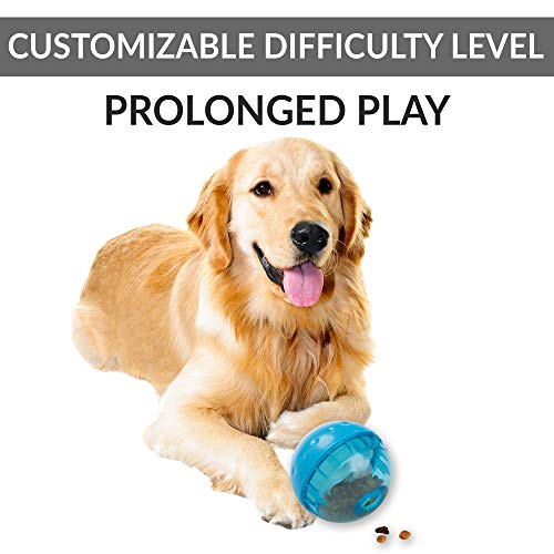 OurPets IQ Treat Ball Interactive Dog Toys (Slow Feeder, Dog Puzzle Toys, Treat Dispensing Dog Toys, Great Alternative to Snuffle Mats for Dogs) Dog Toys for Large Dogs & Small Dogs-Colors May Vary 4" by Our Pets