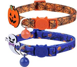 Halloween Cat Collars with Bell and Charm