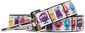 Monsters Nylon Ribbon Dog Collar and Leash