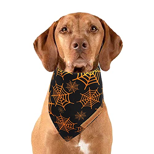 Halloween Dog Bandanas Set, Festive Reversible Scarf