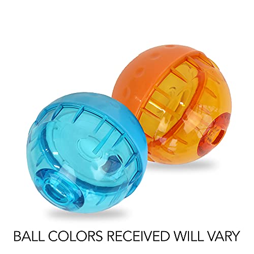 OurPets IQ Treat Ball Interactive Dog Toys (Slow Feeder, Dog Puzzle Toys, Treat Dispensing Dog Toys, Great Alternative to Snuffle Mats for Dogs) Dog Toys for Large Dogs & Small Dogs-Colors May Vary 4" by Our Pets